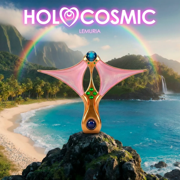 Portada del album Lemuria de HoloCosmic y su música cósmica frecuencial.