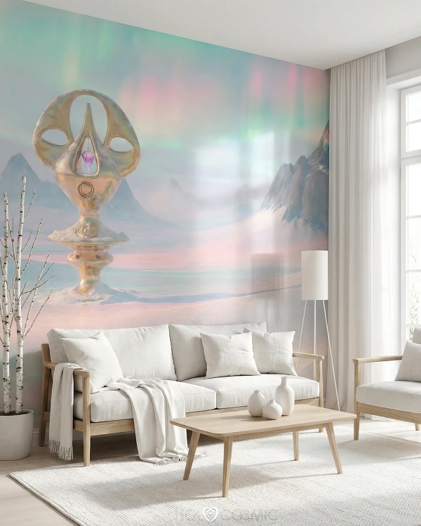 Murales Arte Cosmico Paisaje Auroras Ishum HOLOCOSMIC
