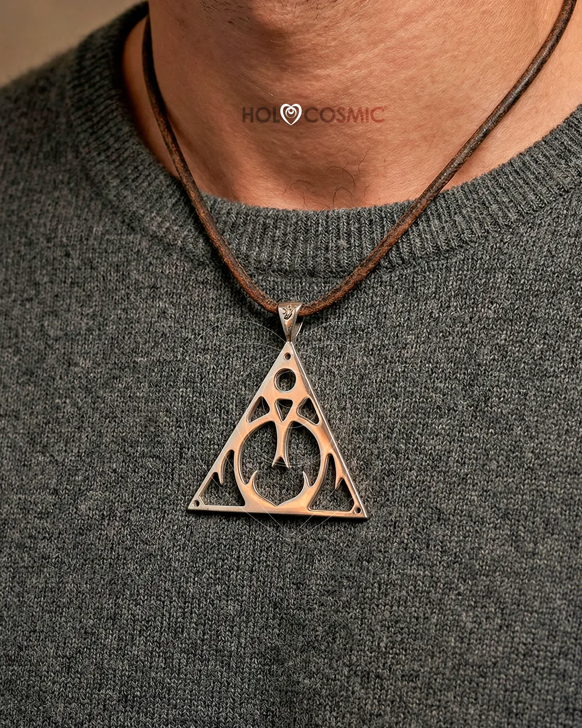 Kishet Joyería Colgante Cosmico Plata Triangulo Kishet HOLOCOSMIC