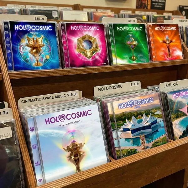 Discografía completa de los albums de música cósmica cinemática HoloCosmic. Compositor: Iván F. Vilches