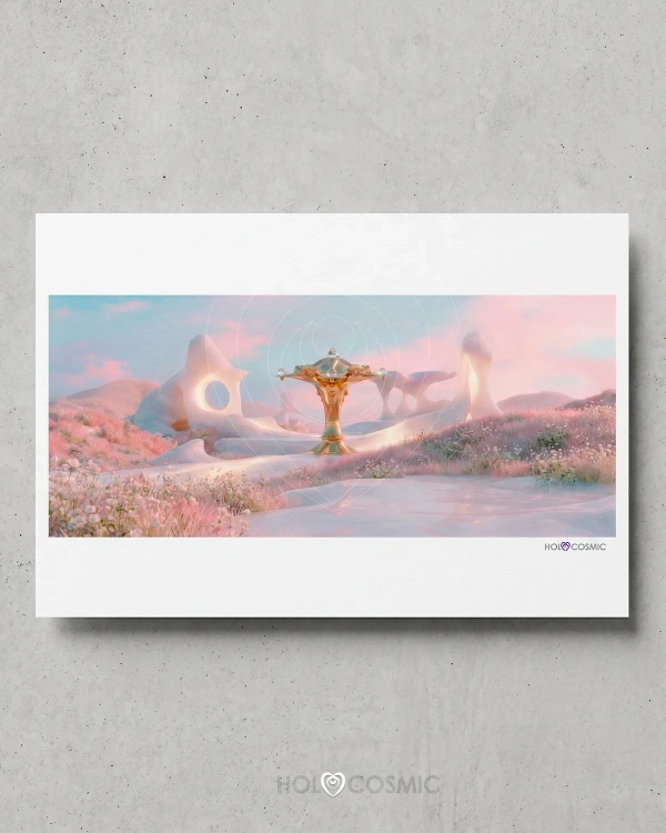 Lámina en papel Fine Art del Paisaje Visionario Elvet, de HoloCosmic.