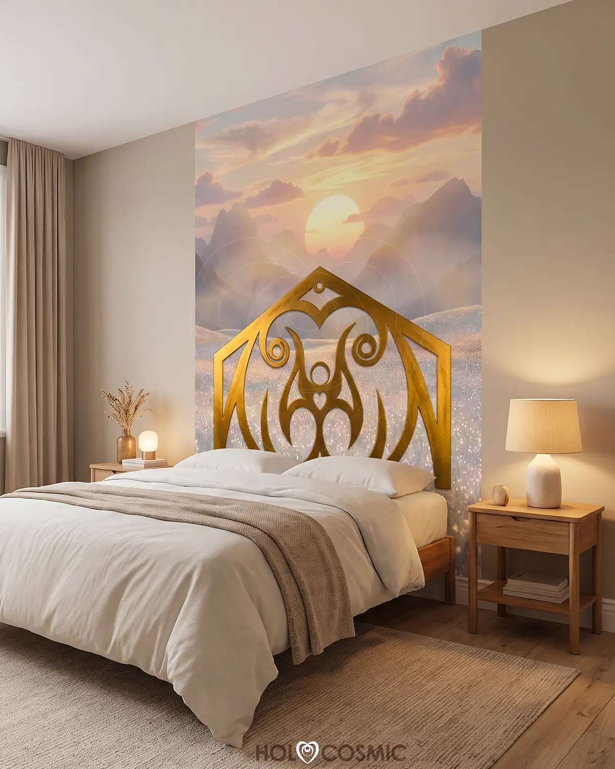 Shaeim Mural Headboards Headboard Bed Mural Dreamscape Shaeim HOLOCOSMIC